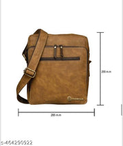 Stylish Brown Leather Sling Bag for Men | Enamour Premium Crossbody Messenger Bag with Adjustable Strap for Travel, Office, Casual & Use