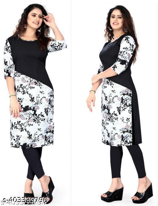 Polyster/Crepe fabric-Trendy Voguish Kurtis