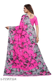 New Desinger Floral Printed Georgette Saree