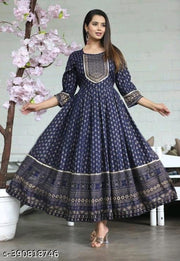 Women's Anarkali Kurti With Gota Work