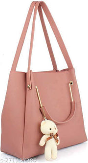 Shoulder Pu-Leather Handbags for Women's. Combo Set of 4
