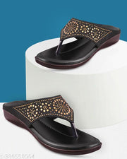 HUNYZA New looking woman and Girls Fashion Stylish Unique design brown ladies women sandal Casual Daily wear for comfortable ladies and salippre