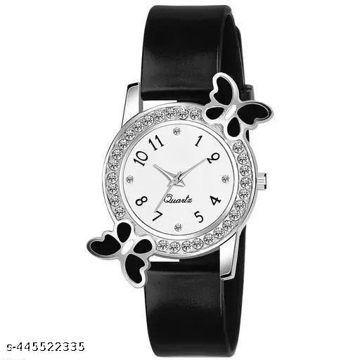 Girls Rubber Casual Analog Watches(Black)