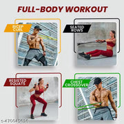 SLOVIC TPE Bands for Workout | Pull Up & Stretching | Heavy Duty Material | Resistance Band for Home Workouts & Stretching Bands for Exercise | Gym Equipment for Home Workout | Ideal for Men & Women | Yellow | Strength 3-7 Kgs