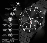 Stainless Steel Strap Day Date Analog Watch For Men