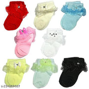 Baby Girl Cute and Beautiful Frill Socks - Pack of 4