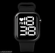 Trendy Black Colour Big Light Digital Watch for Girls n Womens