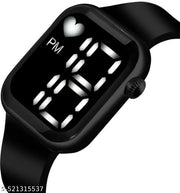 Trendy Black Colour Big Light Digital Watch for Girls n Womens