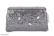 Handmade Metal bag Silver SQ sheep leaf style Latest Shoulder Bag Clutch for girls and women