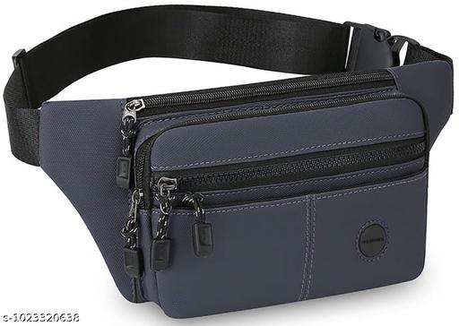Men’s PU Leather Crossbody Sling Bag with Large Capacity, Adjustable Belt & Zipper Closure for Daily Use, Hiking & Outdoor Activities