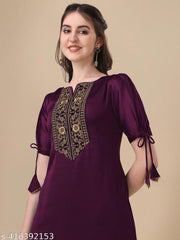 Embroidery Silk Kurti