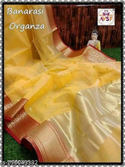 Fancy banarshi cora sappe copper jari allisa silk saree