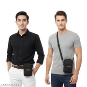 Men's Small Side Bag for Mobile, Money & Passport - Lightweight Hanging Phone Pouch with Belt Loop for Bike Riding & Travel
