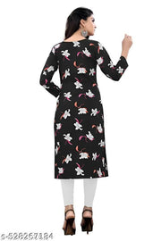 Women's and Girls Crepe Aline Straight kurti new arrival