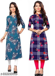 Polyster/Crepe fabric-A-line Kurti