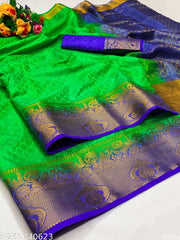 Morpich Fashion Embozz Kanjivaram  Silk Saree