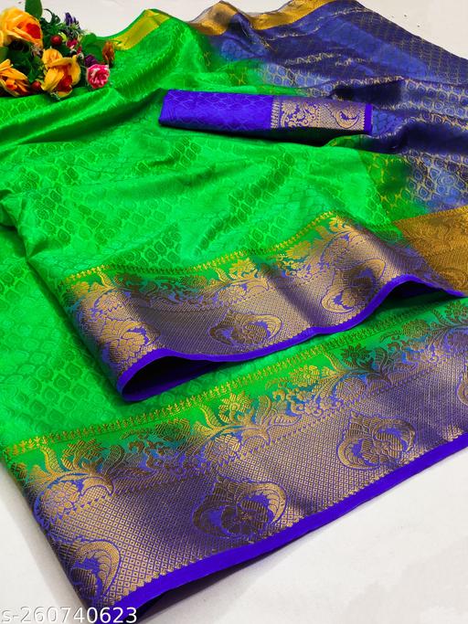 Morpich Fashion Embozz Kanjivaram  Silk Saree