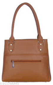 Aljazeera Elegant Smooth Texture Spacious Daily Use Handbag with Front Pocket and Comfortable Handles