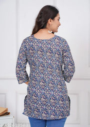 Women's Pure Cotton Short Kurti