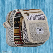 ANESHA Vintage Canvas Messenger Cross Body Bag Shoulder Bag Pack of 1 Size (7.5 x 7.5) inches Multicolour