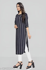 Women's and Girls Crepe Aline Straight kurti new arrival