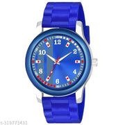 New Style B9050 Blue Case Blue Pata Dial Blue CD Silicone Strap Watch For Men,Boys