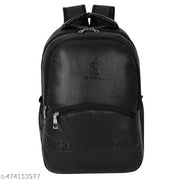WESTOR-Latest Leather Fashionate Black School Bags Laptop Backpack Waterproof PU Leather Backpacks for Men Women Boys & Girls Backpack