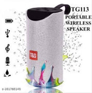 VA TG-113 Super Bass Wireless Bluetooth Portable Speaker |Splash Proof with AUX FM SD Card USB and Compatible with All Bluetooth Devices (GREY Colour)