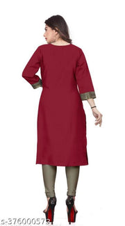 Stylelist Lace Border straight kurti for women and girls