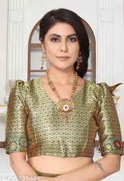 cotton silk jacquard with blouse