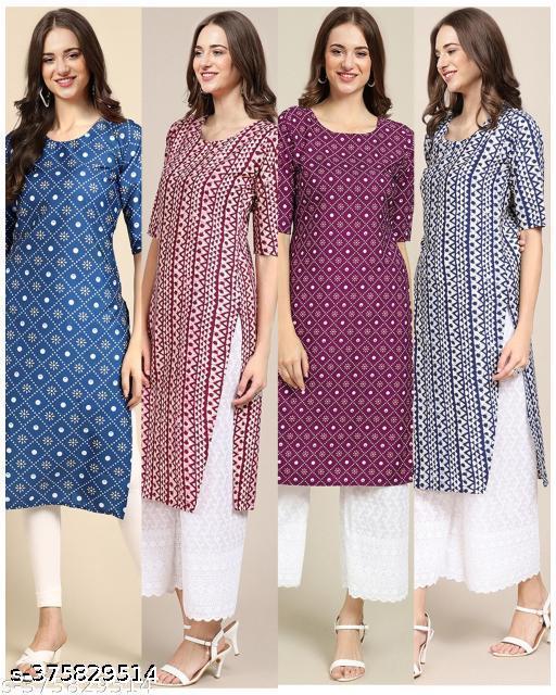 (PACK OF 4) CLASSIC KURTIS FOR WOMEN 2025