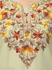 Timorous Fashion  Women Embroidered, Embellished Viscose Rayon Straight Kurtis For Women's And Girl's