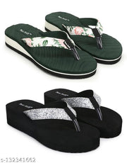 TWO SOFT Comfortable & Stylish Extra Soft Slippers/ Flip Flop for Women & Girls Combo of 2