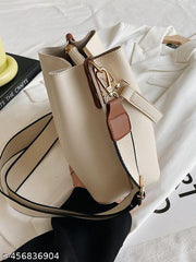 Luxury Designer Women's Crossbody and Shoulder Bags - Large Capacity PU-Leather Handbags Travel Bucket Bags for Ladies