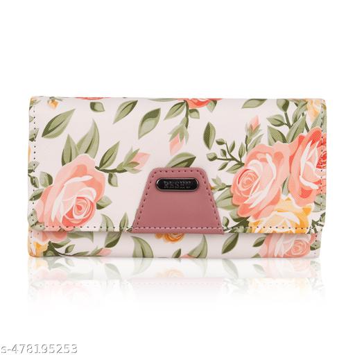3 ZIPPER card holder with zipper and premium PU leather clutch hand purse for women