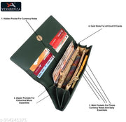 YESSBENZA Artificial Faux Leather Women's and Girls Hand Clutch Cum Mobile Hand Purse Wallets 6 Card Slots