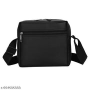 TnJ Premium Leather Crossbody Messenger Bag, Premium Crossbody Messenger Bag for Men & Women ( Black )