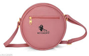 Pink Pu Fabric Premium Crossbody Bag For Women