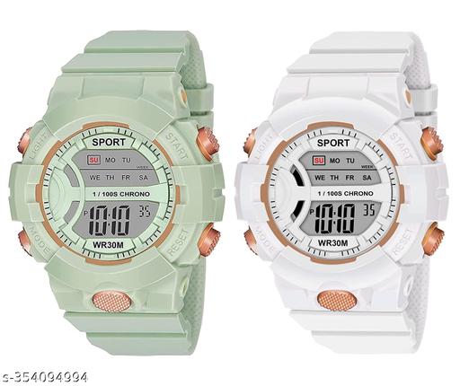 Digital Multi Function Kids Sports Watch for Boys & Girls (Pack of 2)