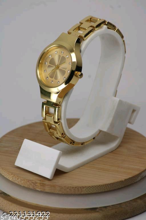Latest Collection Flower Dising Dial Attractive stainless steel Belt Analog Watches for Women & Girls