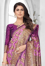 jacquard patola saree with brocade blouse