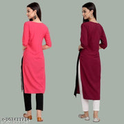 Polyster/Crepe fabric-Stylish Printed 2 Kurti On Lowest Price & Best Quality