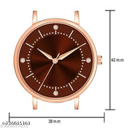 DHARA TIME  Branded Best Quality Ethnic Embossed Designer Shine Round Dial with Slim Fit Alluring Leather Belt Women Analog Watches for Girls