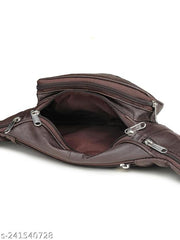 K London Leather Brown Men & Women Waist Bag Fanny Bag Travel Pouch Passport Holder (268_brown)