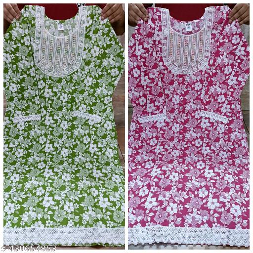 Digital Print Cotton Kurtis Combo for Girls & Women