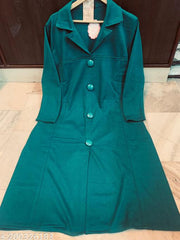Winter Coat Style Kurta with collars and  Front Buttons and Side Pockets