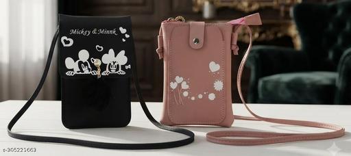 MAHABAL Sling Bags for Women Latest |Crossbody Bag | Phone Bag Stylish PU Leather. Mobile Cell Phone Holder Pocket Purse Wallet Mini Shoulder Bags Ideal Gift for Women.(Pair of 2 sling )