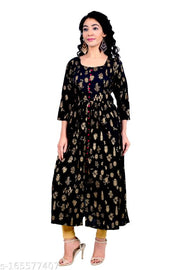 MBC028-Printed Dress Black
