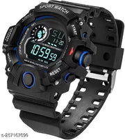 Sports Digital Watch with 6 LED Backlight & Silicone Strap