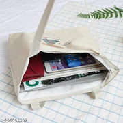 Travel Tote Bags For Women Girls Canvas Handbag Zipper Large Capacity Fashion Bag with Nice Day Girl Print can use at College Office